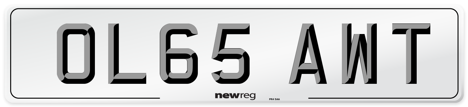 OL65 AWT Number Plate from New Reg